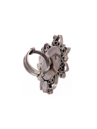 Silver Rose Quartz Adjustable Ring with Pearl view 6