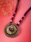 Silver Kundan Two Tone Necklace with Chitai