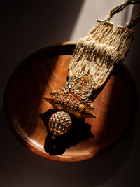 925 Sterling Silver 22K Gold Plated Pearl Beaded Peacock Design Necklace With Kundan Polki view 3