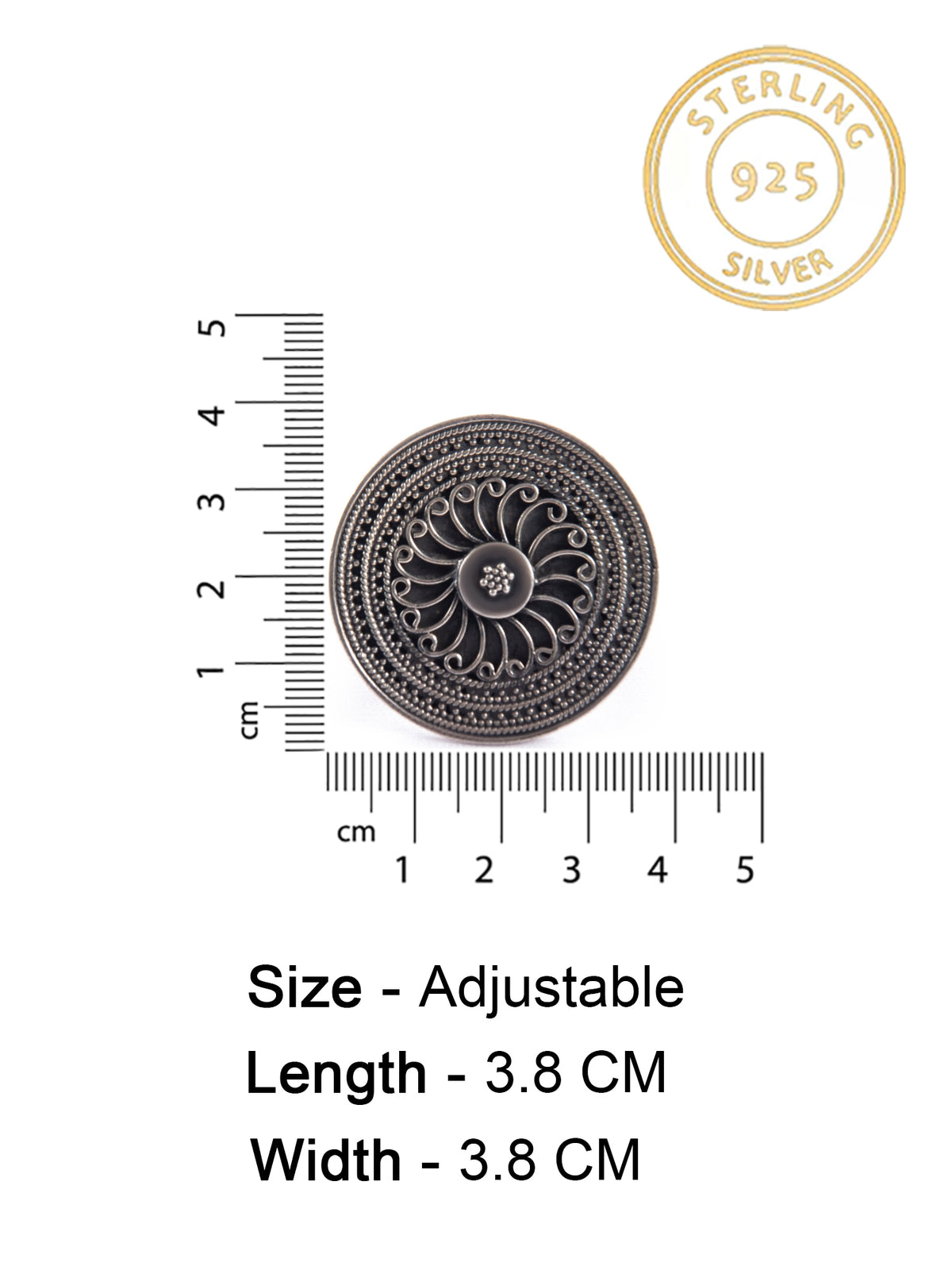 Silver Classic Design Ring view 4