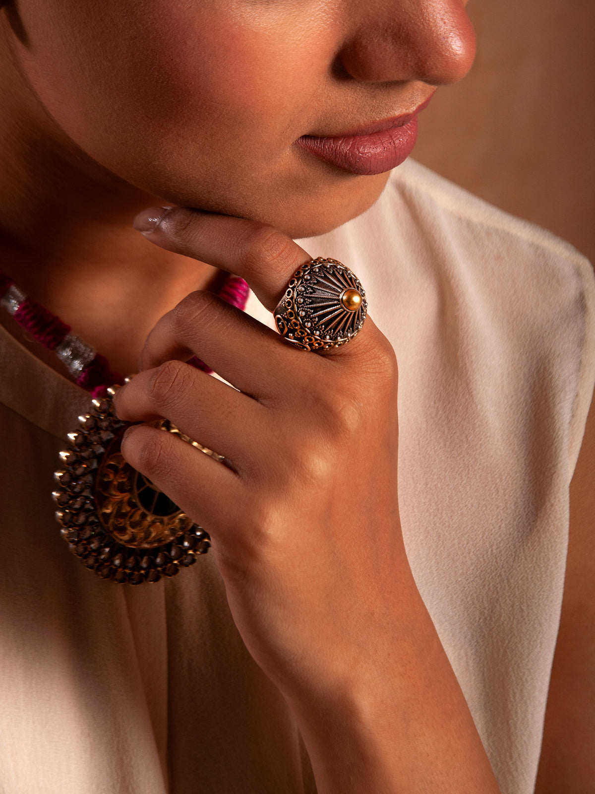 Svarnam Two Tone Ring view 2