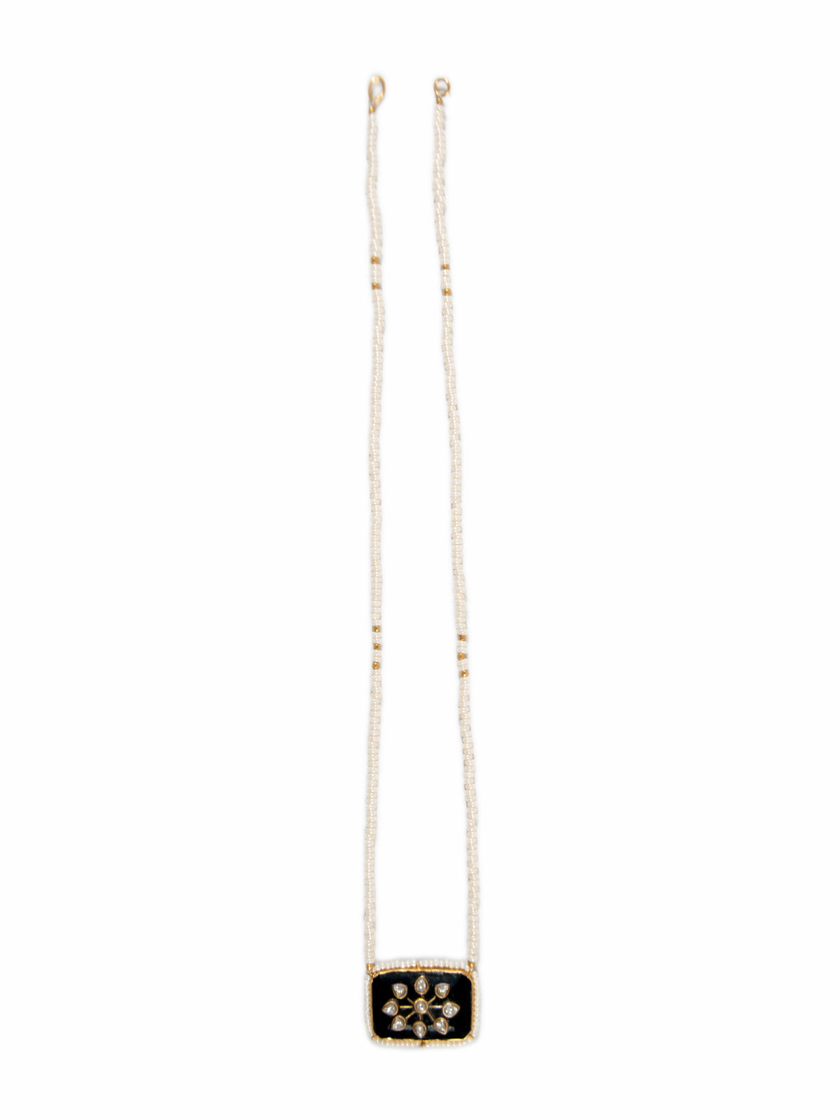 Gold Plated Black Onyx Pearl Necklace view 7