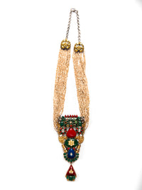 Svarnam Fusion Statement Necklace with Natural Stones view 7