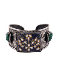 Silver Fusion Lapis Lazuli Cuff view 4