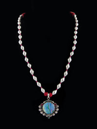 925 Sterling Silver Mother of Pearl Necklace view 3