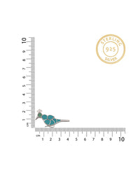 Turquoise Peacock Studs view 3