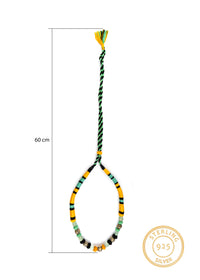 925 Sterling Silver Two Tone Beaded Necklace view 4