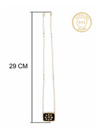 Gold Plated Black Onyx Pearl Necklace view 6