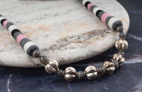 925 Sterling Silver Multicolored Beaded Necklace view 4