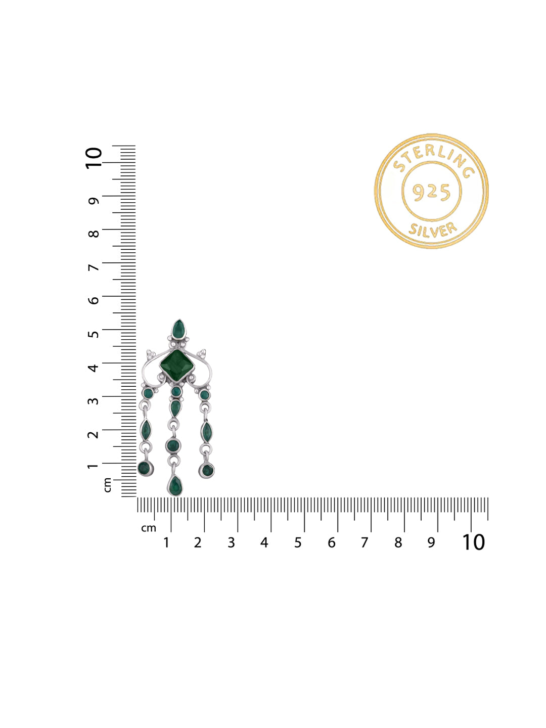 Green Onyx Drop Earrings view 3