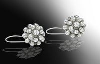 925 Silver Kundan Dotted Dangler Earrings view 4