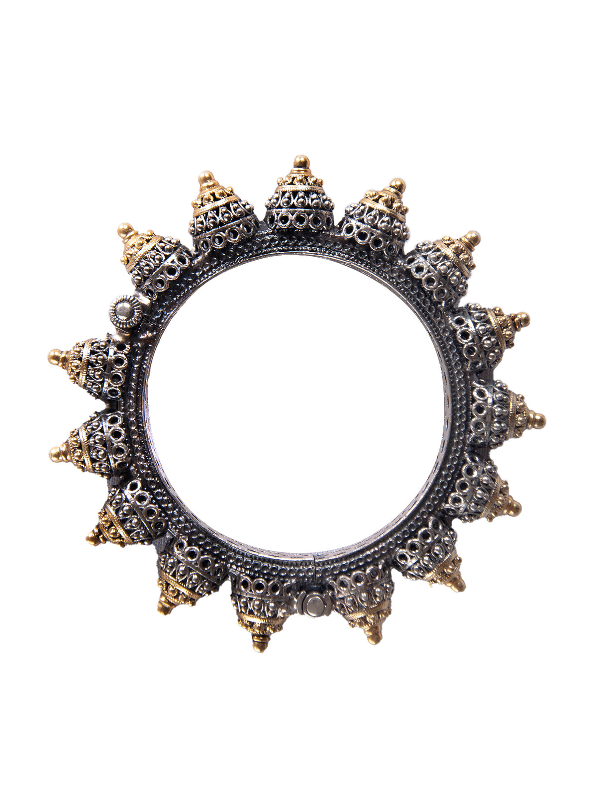 Svarnam Statement Two Tone Bangle view 3