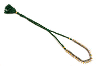 925 Sterling Silver Two Tone Paisley Necklace with Green Onyx view 3