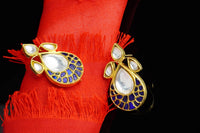 925 Silver Gold Plated Silver and Blue Kunan Studs view 6