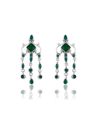 Green Onyx Drop Earrings view 1