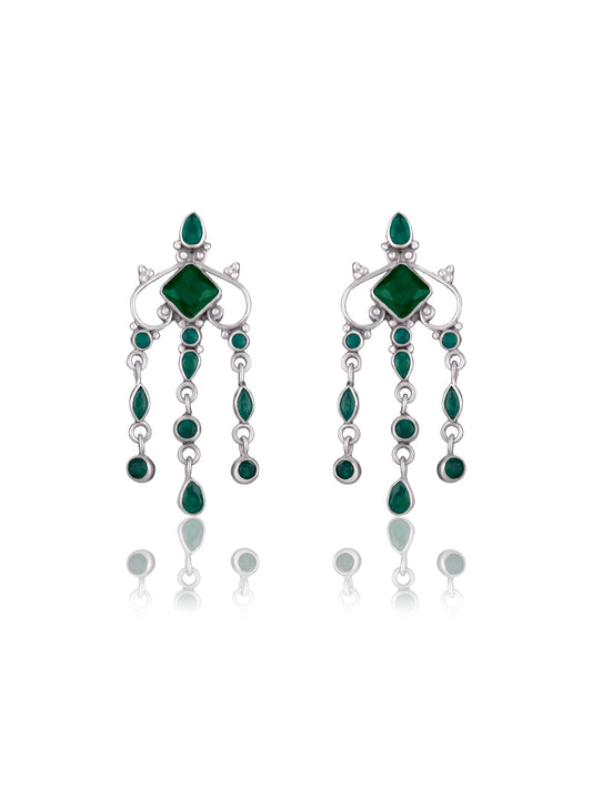 Green Onyx Drop Earrings