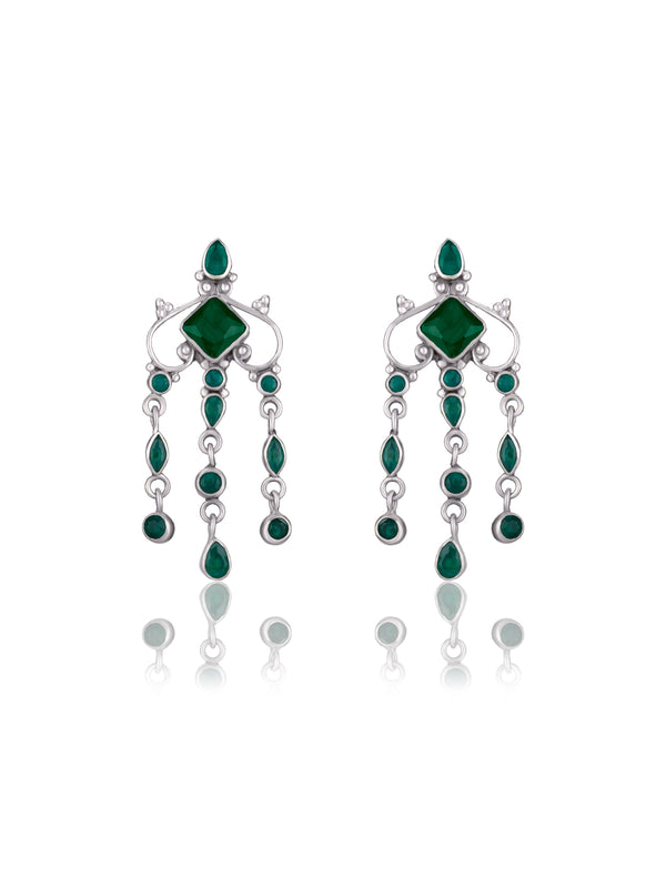 Green Onyx Drop Earrings