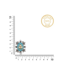 Kundan Turquoise Adjustable Ring view 3
