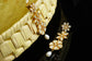 925 Silver Gold Plated Floral Earrings - Neeta Boochra Jewellery