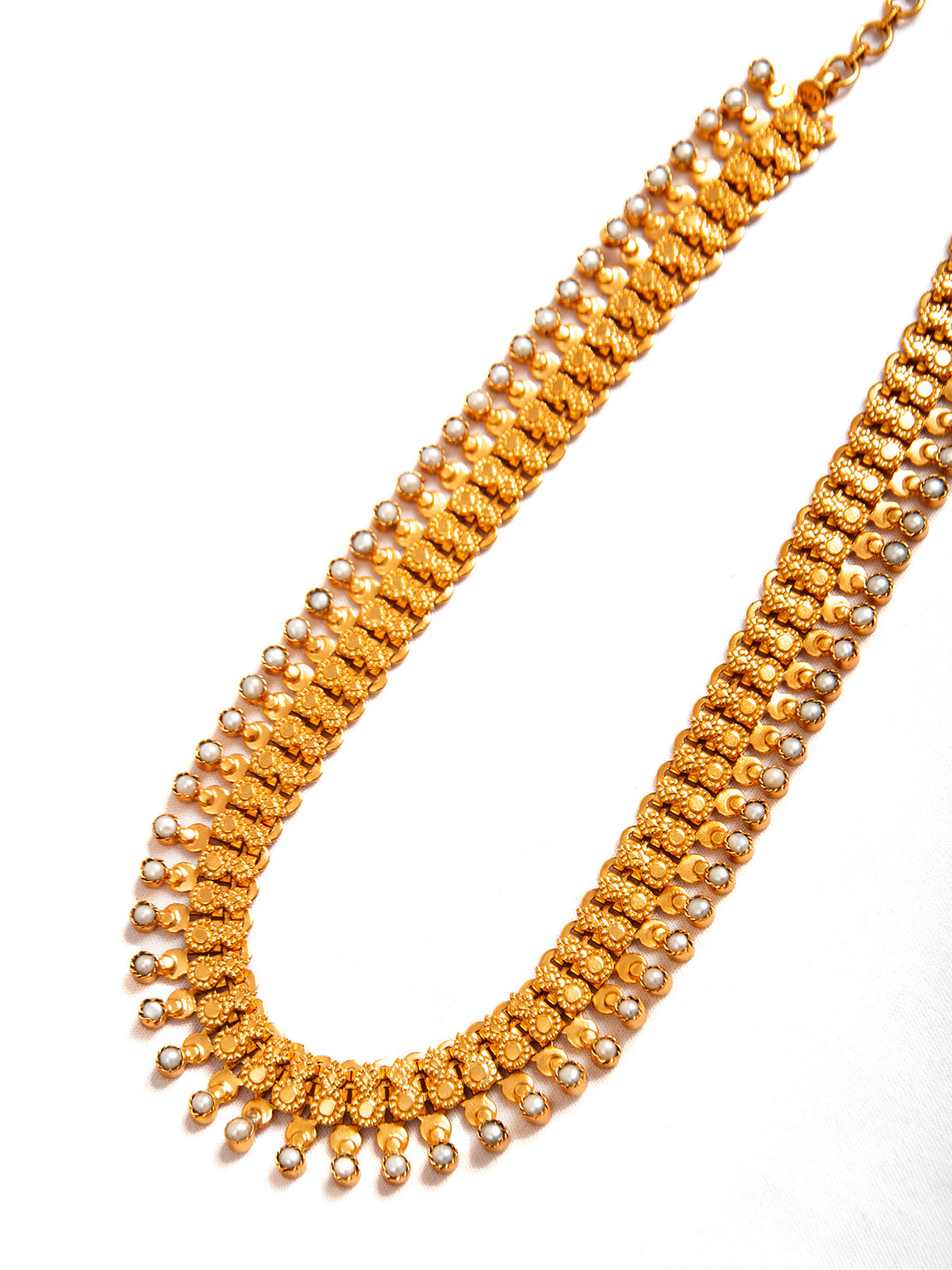 Svarnam Festive Pearl Necklace view 4