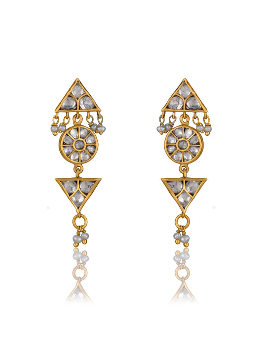 Gold Plated Kundan Earrings