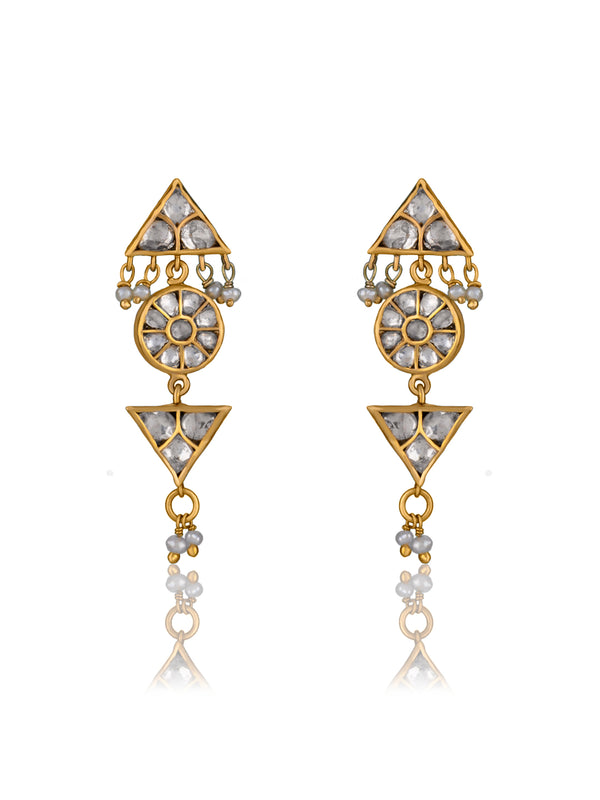 Gold Plated Kundan Earrings