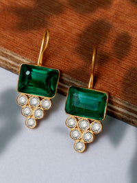 Green Glow Earrings view 3