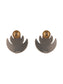925 Sterling Silver Double Chaand Earrings with Kundan