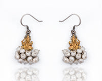 925 Sterling Silver Two Tone Lord Ganesha Danglers view 2