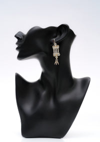 925 Silver Earrings with White Glass view 4