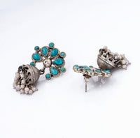 925 Sterling Silver Turquoise Jhumki view 2
