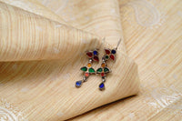 925 Silver Multicolor Glass Earrings view 2