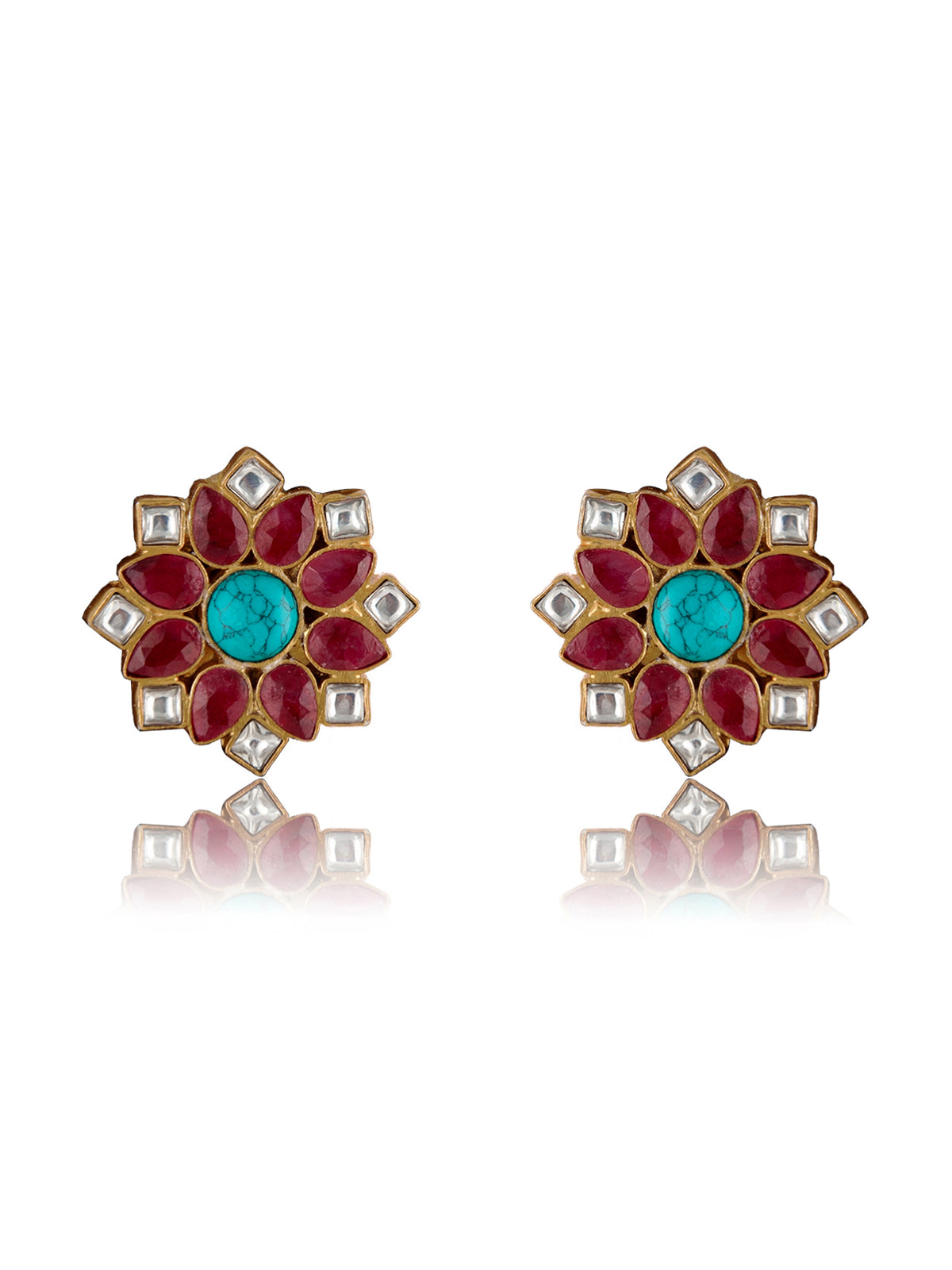 Turquoise Ruby Bliss Studs view 5