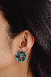 925 Sterling Silver Turquoise Studs view 3