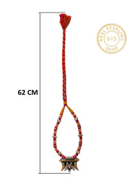 925 Sterling Silver Two Tone 22K Gold Plated Necklace with Kundan Motif view 4