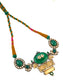 Two Toned Kundan Necklace with Adjustable Patwa Thread
