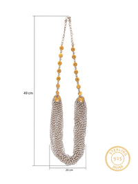 925 Sterling Silver Double Jhumki Pearl Necklace view 4
