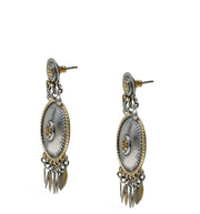 925 Silver Two Tone Rawa Earrings - Neeta Boochra Jewellery