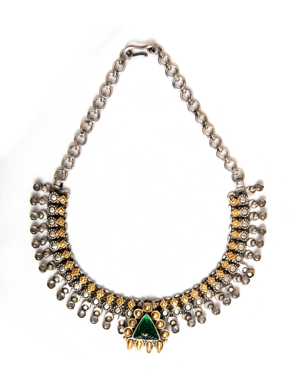 Svarnam Green Onyx Short Necklace view 5