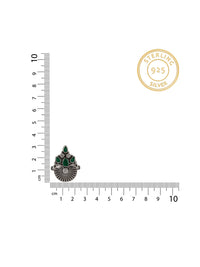 Green Onyx and Kundan Intricate Adjustable Ring view 3