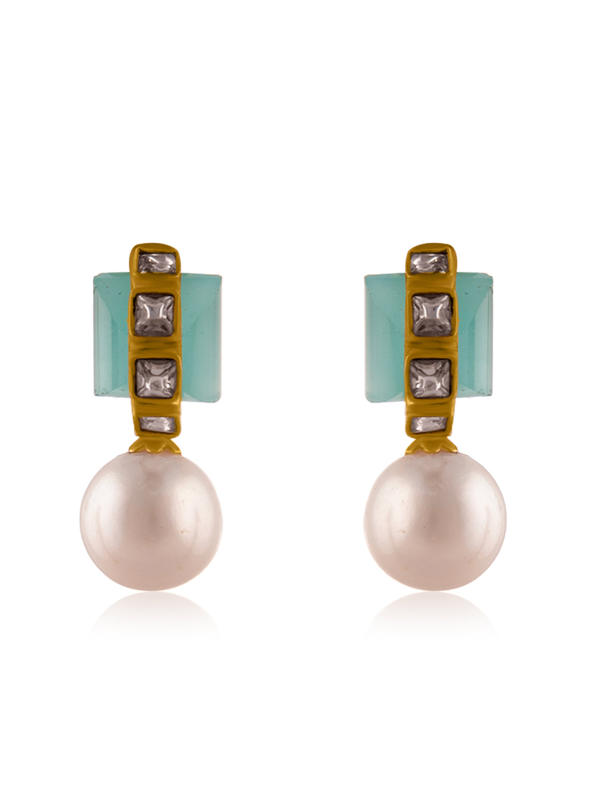 Aurora Blue Chalcedony Drop Earrings view 3
