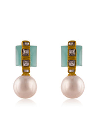 Aurora Blue Chalcedony Drop Earrings view 3
