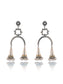 925 Sterling Silver Two Tone Fusion Jhumki Statement Earrings with Pearl