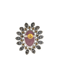Rose Quartz Kundan Studs view 2