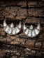 925 Sterling Silver White Kundan Chaand Stud Earrings