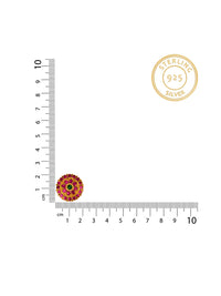 Multicolored Kundan Round Studs view 3