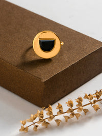 Black Onyx Lightweight Adjustable Ring view 2