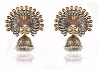 925 Sterling Silver Two Tone Signature Festive Jhumki view 1