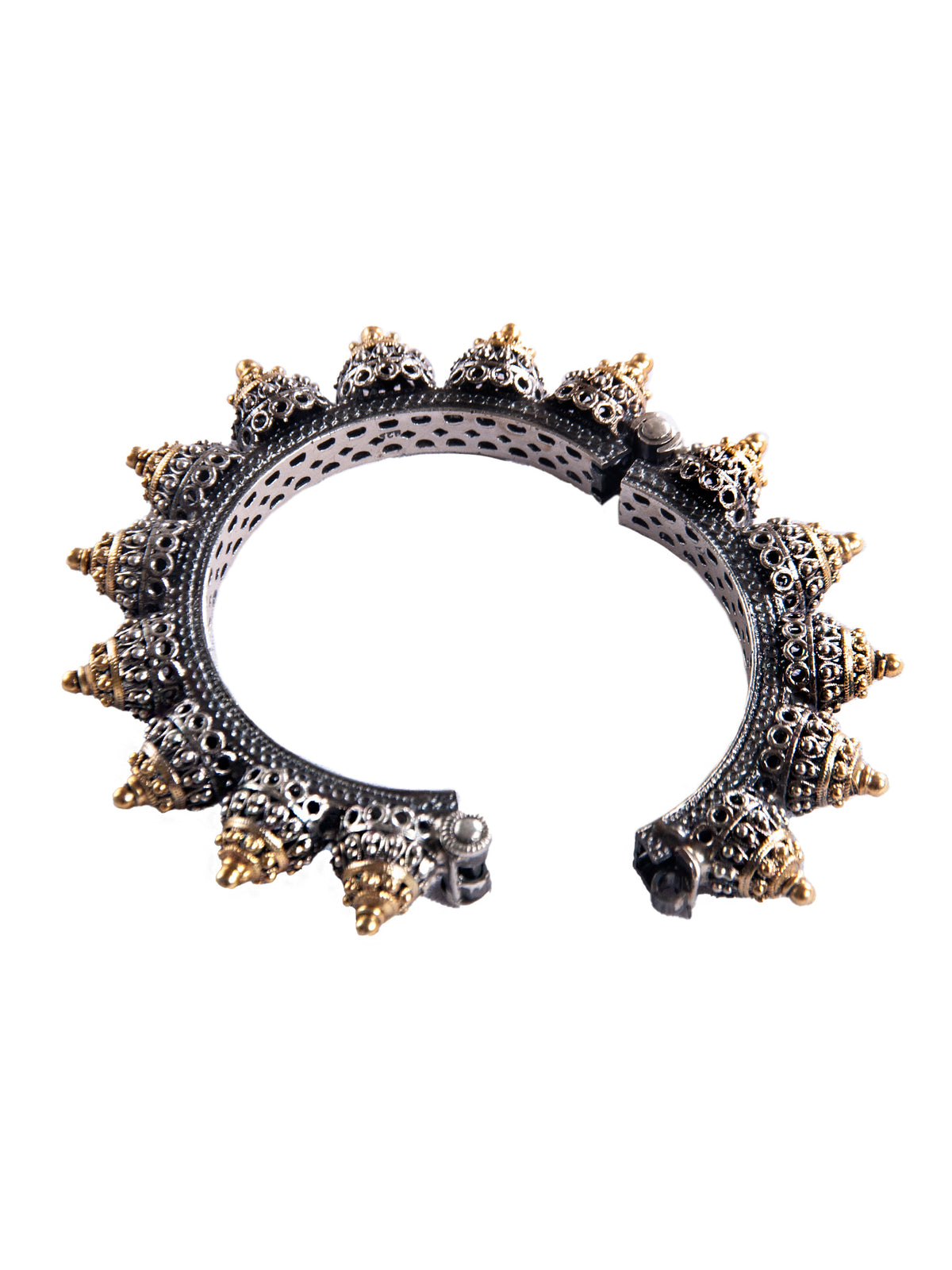 Svarnam Statement Two Tone Bangle view 6