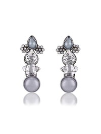 Fish Studs with Pearl view 1